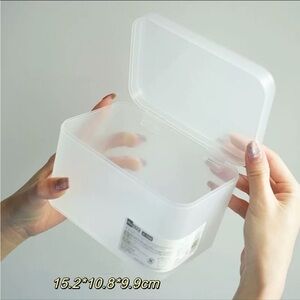 Daiso Japanese Frosted Small Minimalistic Storage Stackable Container Box Set